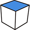 空間上の正方形が透視図上で普通の四角形に見える例